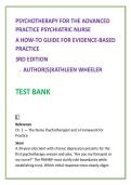Psychotherapy Psychiatric Nurse Test Bank 2026 &vert; Wheeler Psychotherapy Study Guide