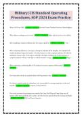Military&sol;CIS Standard Operating Procedures&comma; SOP 2024 Exam Practice