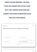 MedSurg 1 RN Final Exam 2025 &vert; Verified Practice Questions & Answers