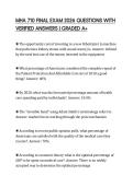 MHA 710 FINAL EXAM 2026 QUESTIONS WITH VERIFIED ANSWERS &vert; GRADED A&plus;