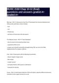MUSC 2150 Chap 10-12 &lpar;final&rpar; questions and answers graded A&plus; graded A&plus;