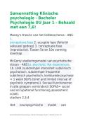 Samenvatting Klinische psychologie - Bachelor Psychologie UU Jaar 1 - Behaald met een 7&comma;6&period;