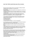 EAS TEST PREP QUESTIONS &lpar;MULTIPLE CHOICE&rpar;