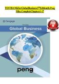 Solution Manual for Global Business&comma; 5th Edition by Peng Mike&comma; Verified Chapters 1 - 17&comma; Complete Newest Version