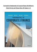 Fundamentals of Corporate Finance&comma; 5th Edition by Robert &comma; David &comma; Bates & Gillan&period; &lpar;All Chapters 1-21&rpar; &vert; TEST BANK