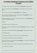 CA Notary Handbook Questions and Verified  Answers