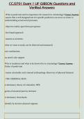 CCJ3701 Exam 1 UF GIBSON Questions and  Verified Answers