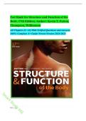 Structure & Function of the Body 17th Edition Test Bank &ndash; Kevin T&period; Patton &vert; All Chapters Questions & Answers for Anatomy & Physiology Exam Prep
