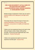 CWEL EXAM 2026 NEWEST&excl;&excl;&excl; ACTUAL COMPLETE  250&plus;QUESTIONS AND CORRECT  ANSWERS&vert;&vert;VERIFIED EXAM&excl;&excl; &lpar;VERIFIED ANSWERS&rpar;  A&plus; GRADE&vert;&vert;NEWEST EXAM&excl;&excl;&excl;
