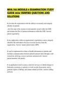 MHA 705 MODULE 6 EXAMINATION STUDY GUIDE 2026 VERIFIED QUESTIONS AND SOLUTIONS