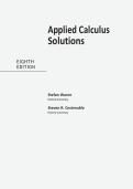 Solution Manual for Applied Calculus 8th Edition by Stefan Waner &comma; ISBN&colon; 9780357723487 &vert;All Chapters Included&vert; Guide A&plus;