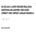 NU 545 Unit 2 - LATEST UPDATED - REAL EXAM QUESTIONS AND ANSWERS - 100&percnt; RATED CORRECT - 100&percnt; VERFIED - ALREADY GRADED A&plus;