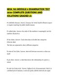 MHA 705 MODULE 6 EXAMINATION TEST 2026 COMPLETE QUESTIONS AND SOLUTIONS GRADED A&plus;