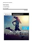 TEST BANK&lowbar;&lowbar;Accounting Principles 15th Edition by Jerry J&period; Weygandt &comma; ISBN&colon; 9781394254798 &vert;Chapters 1-19&vert; Guide A&plus;