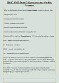 EDUC 1300 Exam 3 Questions and Verified  Answers 