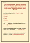 C-201 Electrical Systems 1 Exam 2026 Most Recent  Exam &sol; Actual Complete Real Exam Questions And  Correct Answers &vert;&vert;Verified Exam&excl;&excl;&excl;&lpar;Verified Answers&rpar;  Already Graded &sol; A&plus; Guaranteed Success&excl;&excl; Newest  Exam&excl;&excl;&excl;