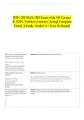BSN 205 Skills ISB Exam Test Bank All Correct 100&percnt; Verified Answers 2025&sol; 2026