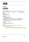 2025 AQA A-LEVEL SPANISH Paper 2 Writing Question Paper & Mark Scheme &lpar;Merged&rpar; June 2025 &lbrack;VERIFIED&rsqb; 