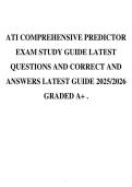 ATI Comprehensive Predictor 2025 Test Bank Verified Questions Answers 2025&sol; 2026