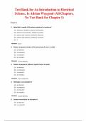 An Introduction to Electrical Science&comma; 1st Edition &ndash; Adrian Waygood &ndash; Test Bank &lpar;All Chapters Covered 2&ndash;23&rpar;