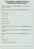 Fire Investigator - master for TCFP test &quest;  Questions and Verified Answers