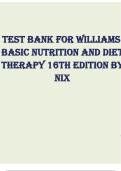 TEST BANK Williams' Basic Nutrition & Diet Therapy 16th Edition by Staci Nix McIntosh MS RD CD &lpar; BY NIX 2021&rpar; &vert;&vert;LATEST EDITION&vert;&vert; REVISED EDITION