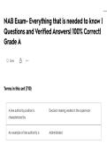 NAB Exam- Everything that is needed to know  &vert; Questions and Verified Answers&vert; 100&percnt; Correct&vert; Grade A