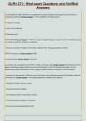 GLPH 271 - final exam Questions and Verified  Answers 