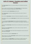 GLPH 271 Module 1 Questions and Verified  Answers