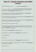 GLPH 271 - Module 3 Questions and Verified  Answers