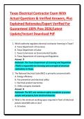 Texas Electrical Contractor Exam With Actual Questions & Verified Answers&comma; Plus Explained Rationales&sol;Expert Verified For Guaranteed 100&percnt; Pass 2026&sol;Latest Update&sol;Instant Download Pdf