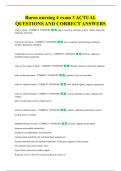Burns nursing 4 exam 3 ACTUAL  QUESTIONS AND CORRECT ANSWERS 