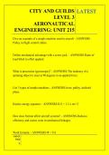 CITY AND GUILDS LEVEL 3 AERONAUTICAL ENGINEERING&colon; UNIT 215  QUESTIONS AND ANSWERS 2026