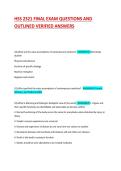 HSS 2321 FINAL EXAM QUESTIONS AND OUTLINED VERIFIED ANSWERS