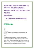 Psychotherapy Psychiatric Nurse Test Bank 2026 &vert; Wheeler Psychotherapy Study Guide