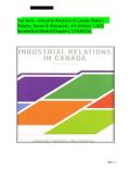 Test Bank &ndash; Industrial Relations in Canada &lpar;Robert Hebdon&comma; Brown & Walsworth&comma; 4th Edition&rpar; &vert; 2025