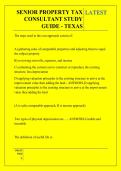 SENIOR PROPERTY TAX CONSULTANT STUDY GUIDE - TEXAS QUESTIONS AND ANSWERS 2026