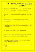 CT SEPTIC LICENSE EXAM QUESTIONS AND ANSWERS 2026