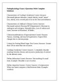 Pathophysiology Exam 4 Questions With Complete Solutions