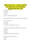 MRSO Mock Test 1 &lpar;Latest Updated 2026 Questions and Answers&rpar; GUARANTEED PASS 100-&period;
