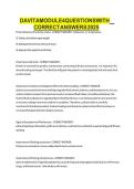 DAVITA MODULE 4 QUESTIONS WITH CORRECT ANSWERS