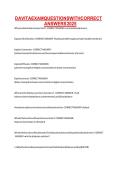 DAVITA EXAM QUESTIONS WITH CORRECT ANSWERS 
