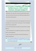 Ncco Exam 3 Questions With Detailed Verified Answers -Ridgewater College