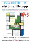 Complete Test Bank Essentials of Organizational Behavior 14th Edition Robbins Questions & Answers with rationales &lpar;Chapter 1-17&rpar;