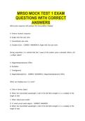 MRSO MOCK TEST 1 EXAM QUESTIONS WITH CORRECT ANSWERS