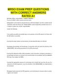 MRSO EXAM PREP QUESTIONS WITH CORRECT ANSWERS RATED A&plus;&period;