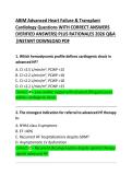 ABIM Advanced Heart Failure & Transplant Cardiology Board-Style MCQs with Detailed Rationales