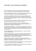 EAS EXAM 1 QUIZ QUESTIONS & ANSWERS