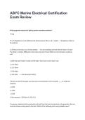 ABYC Marine Electrical Certification Exam Review Test Bank Verified Questions Answers 2025&sol; 2026