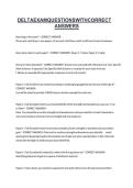 DELTA EXAM QUESTIONS WITH CORRECT ANSWERS